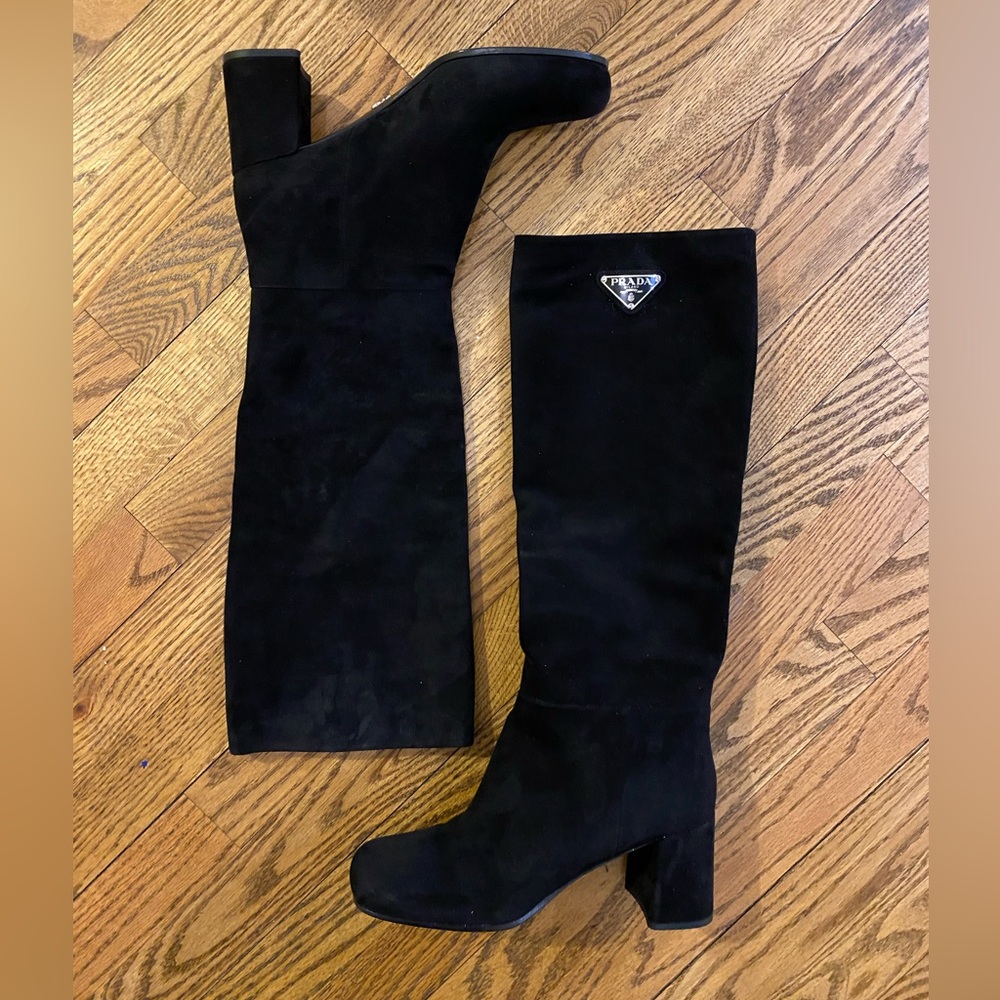 Prada knee high boots